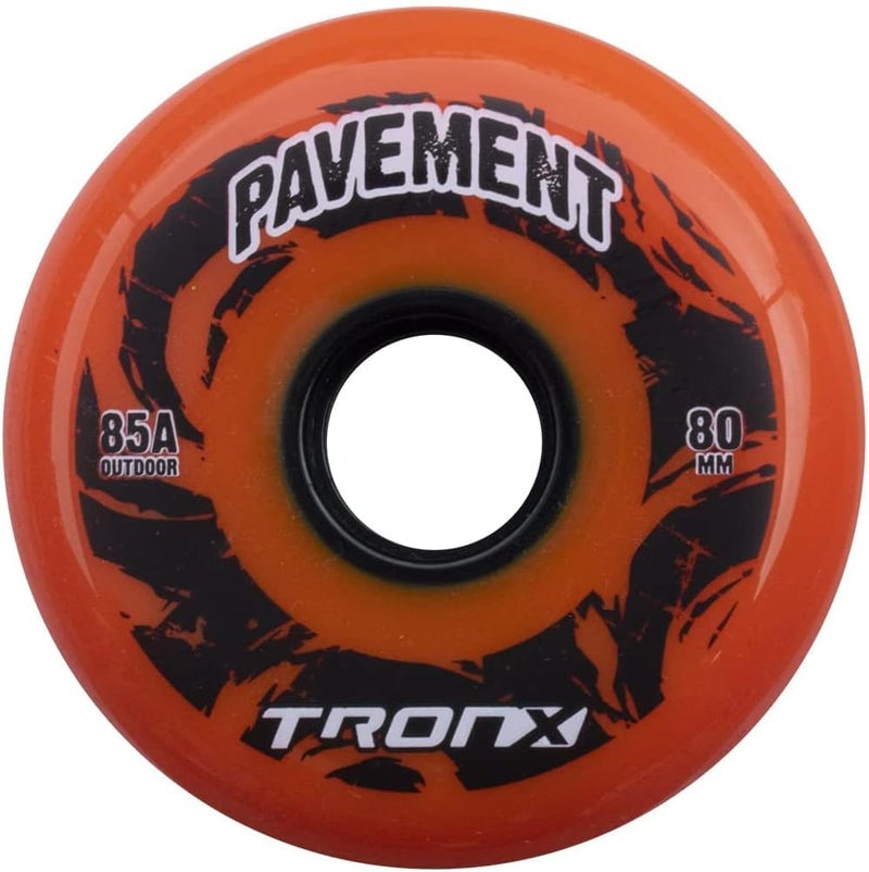 TronX Outdoor Asphalt Pavement 85A Inline Roller Hockey Wheels 4 Pack | 59mm, 68mm, 72mm, 76mm, 80mm Sizes Hi-Lo - Image 3